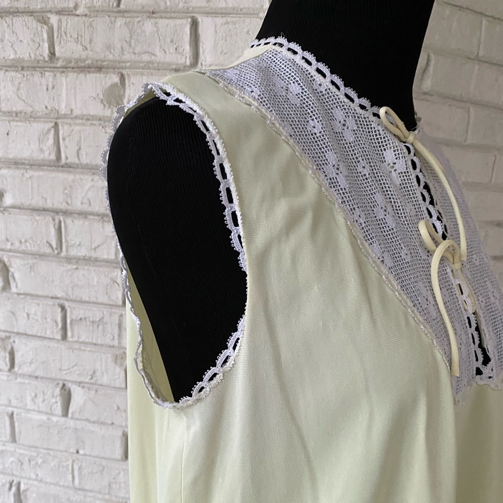 Vintage 60s 70s Bows Lace Nightie Negligée Lingerie - Picture 8 of 13